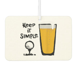 Keep It Simples Funny Golf Beer Air Freshener