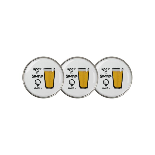 Keep It Simples Funny Golf Beer Ball Marker (3 Up)
