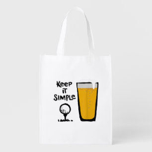 Keep It Simples Funny Golf Beer Grocery Bag