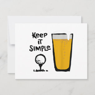 Keep It Simples Funny Golf Beer Thank You Card