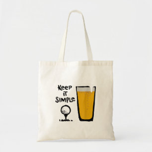 Keep It Simples Funny Golf Beer Tote Bag