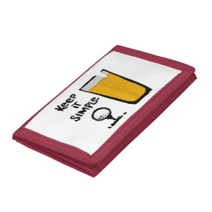 Keep It Simples Funny Golf Beer Trifold Wallet