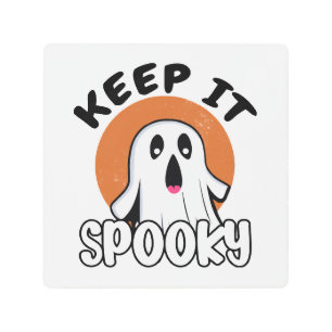 Keep it spooky metal print