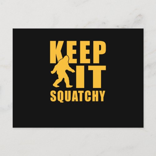 Keep It Squatchy Sasquatch USA American Big Foot Holiday Postcard