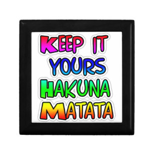 Keep It Yours Hakuna Matata Art Print Jewelry Box