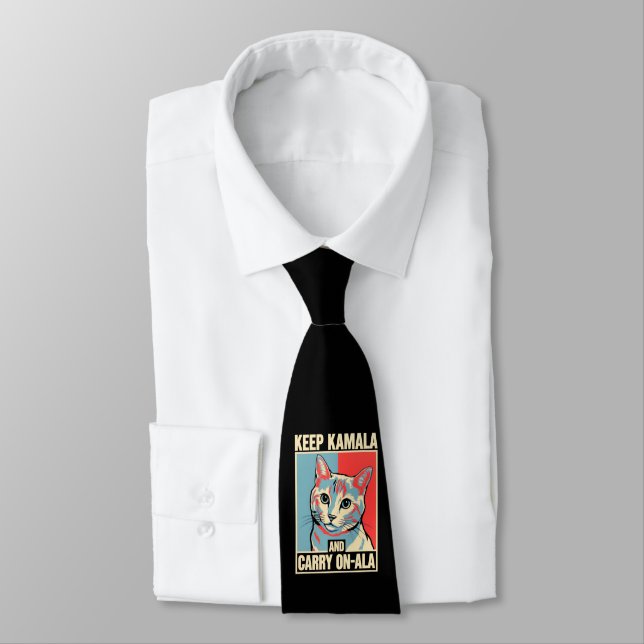 Keep Kamala and Carry On-A-La LA Kamala Harris Neck Tie (Tied)