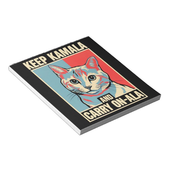 Keep Kamala and Carry On-A-La LA Kamala Harris Notepad (Angled)