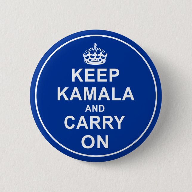 KEEP KAMALA AND CARRY ON BUTTON (Front)