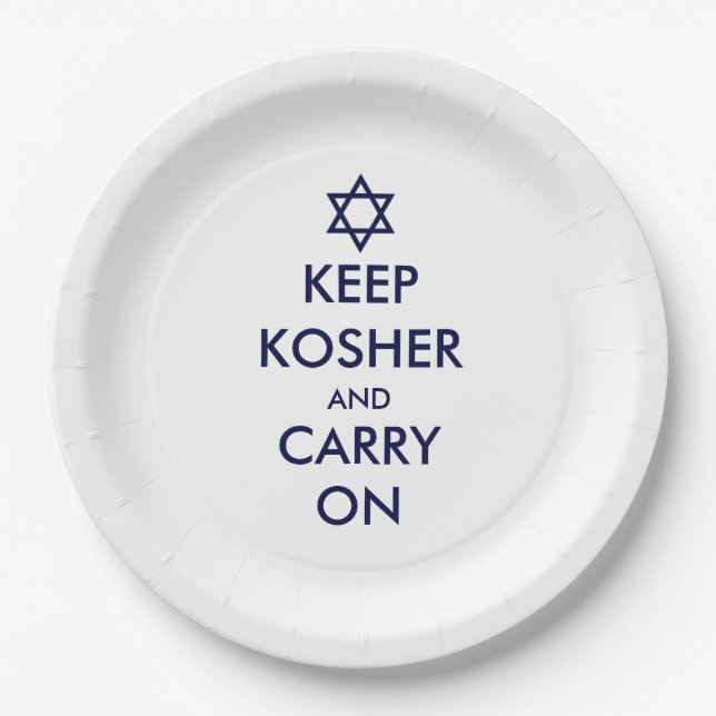 Keep Kosher and Carry On Paper Plates (Front)