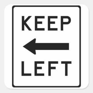 Keep Left: Democratic Political Sticker