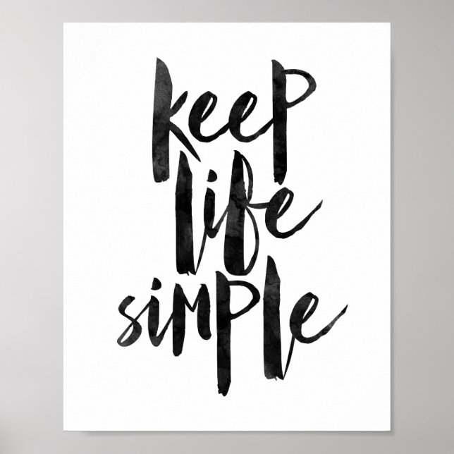 Keep Life Simple Poster (Front)