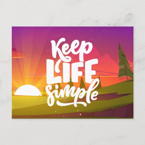 Keep Life Simple Quotes  Sayings  Postcard