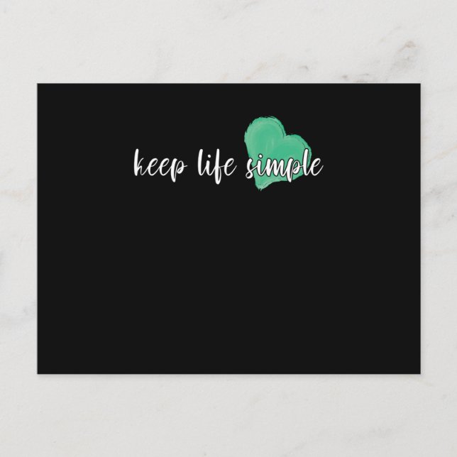 Keep Life Simple Saying Quote Wise Deep Postcard (Front)