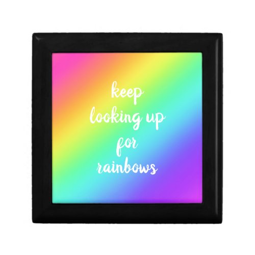 Keep Looking Up for Rainbows Jewelry Box