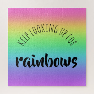 Keep Looking Up for Rainbows Jigsaw Puzzle