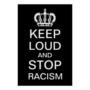 Keep Loud and Stop Racism Poster