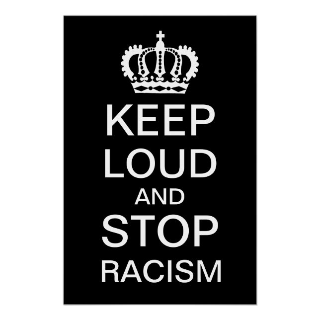 Keep Loud and Stop Racism Poster (Front)