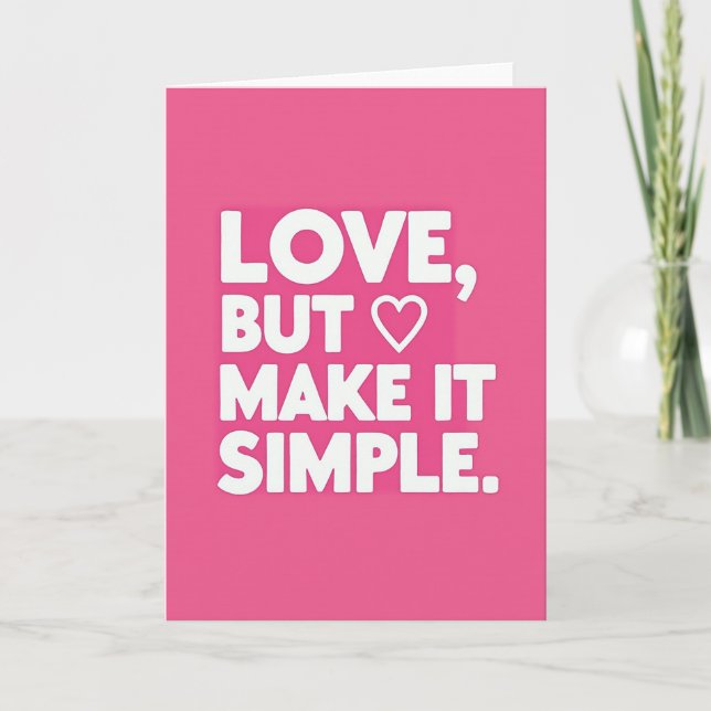 Keep Love Simple Minimalist Card (Front)