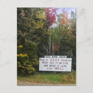 keep maine green postcard