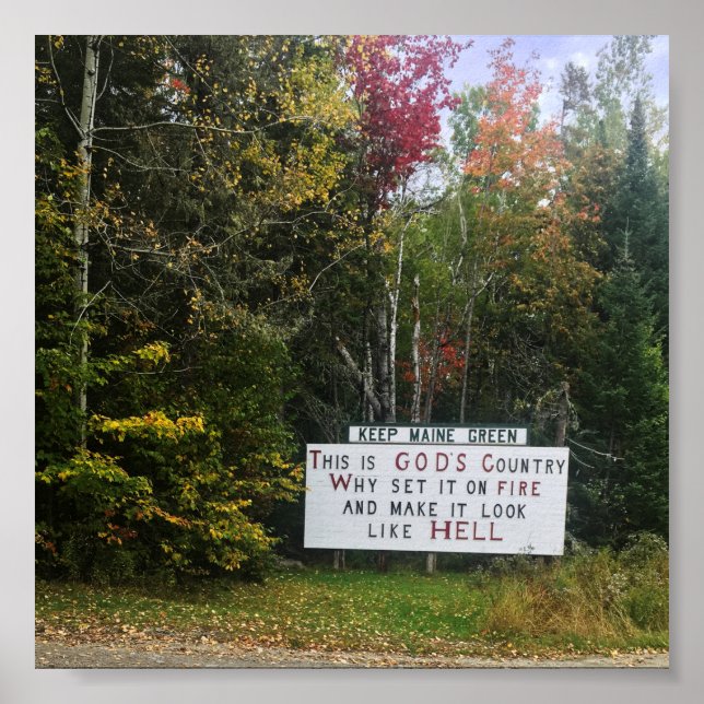 keep maine green poster