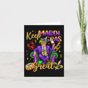 Keep Mardi Gras Great Carnival Outfit Funny Trump Card