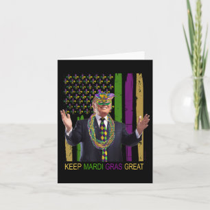 Keep Mardi Gras Great Funny Trump Mardi Gras 2020 Card