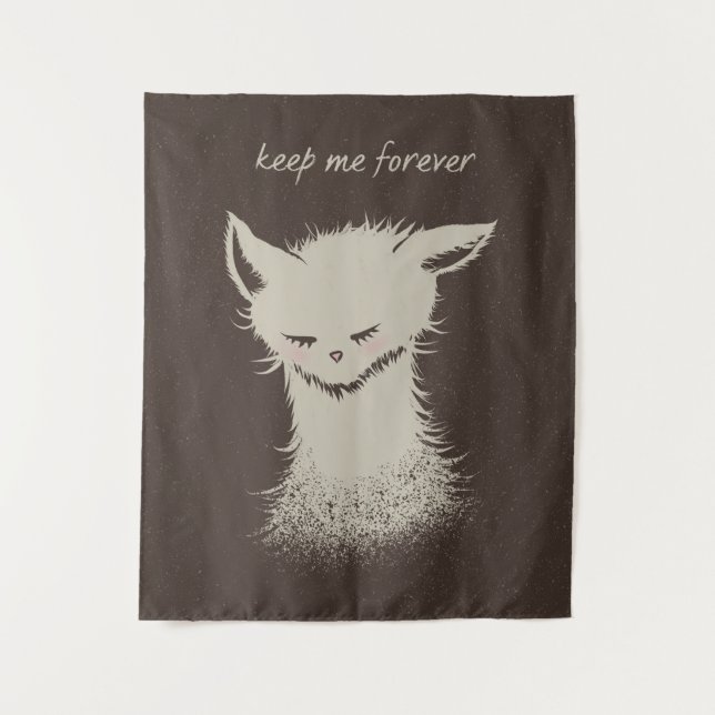 Keep Me Forever - Rescue Cat Tapestry (Front)