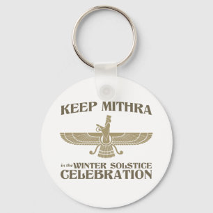Keep Mithra in the Winter Solstice Celebration Keychain