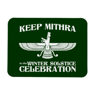 Keep Mithra in the Winter Solstice Celebration Magnet