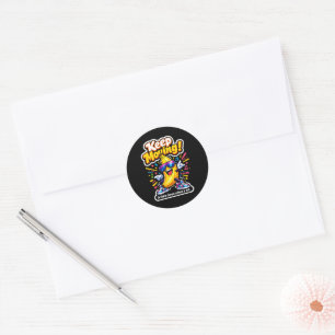 Keep Moving! – Dancing Disco Banana Classic Round Sticker