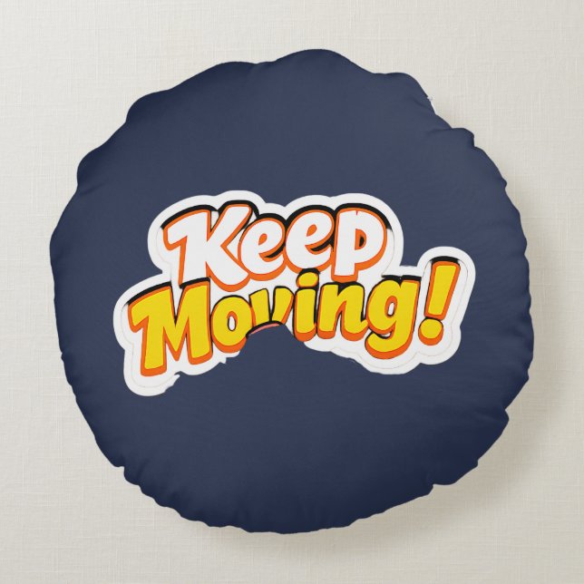 Keep Moving! – Dancing Disco Banana Round Pillow (Back)