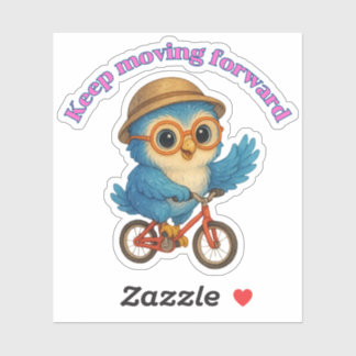 Keep Moving Forward – Cute Owl Motivation Sticker
