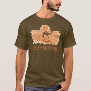 Keep Moving – Minimal Vintage Camel Desert T-Shirt