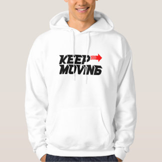 Keep Moving – Powerful Red Motivation Quote Design Hoodie