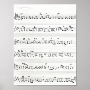 Keep Of The Promise Handwritten Sheet Music Poster