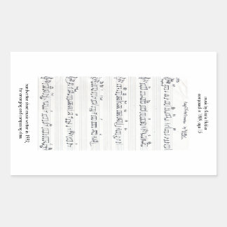 Keep of the Promise Handwritten Sheet Music Rectangular Sticker