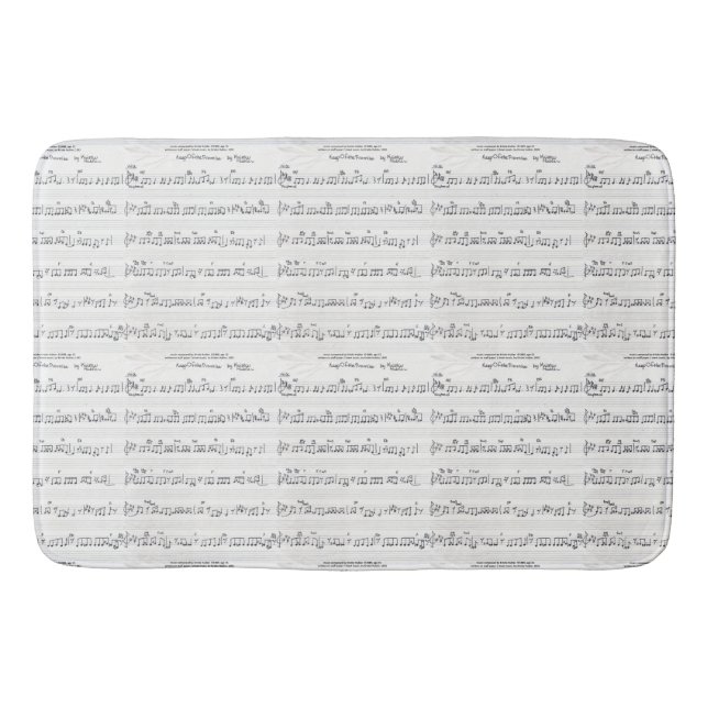 Keep Of The Promise Sheet Music bath mat (Front)