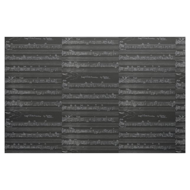Keep Of The Promise Sheet Music fabric black (Fat Quarter)