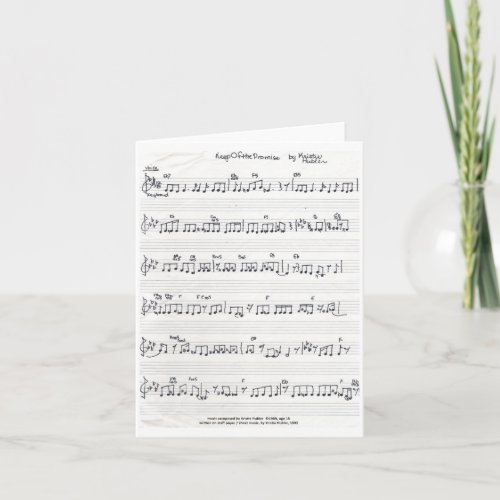 Keep Of The Promise Sheet Music note card