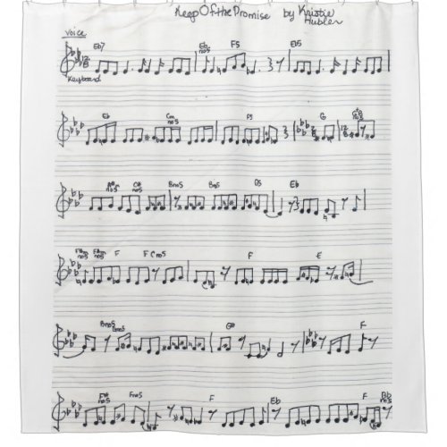 Keep of the Promise Sheet Music Song bath curtain