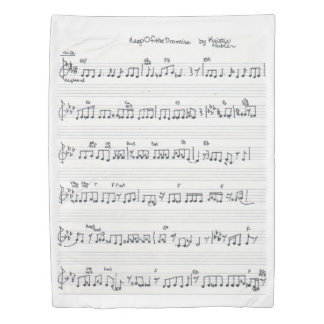Keep of the Promise Sheet Music Song duvet cover