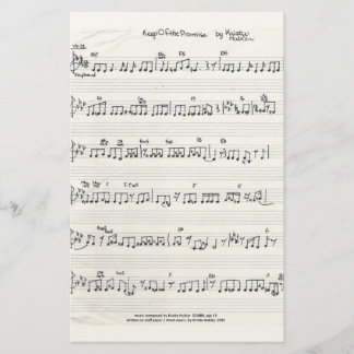 Keep Of The Promise Sheet Music stationery