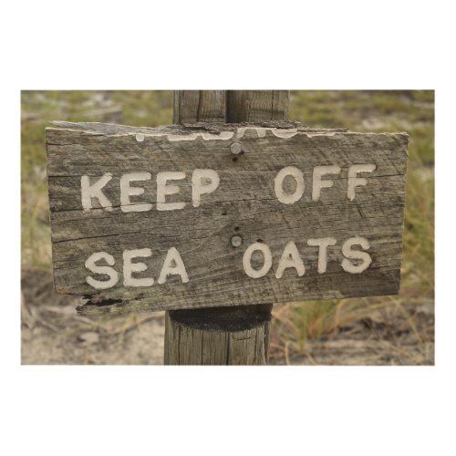 Keep Off Sea Oats Rustic Beach Sign