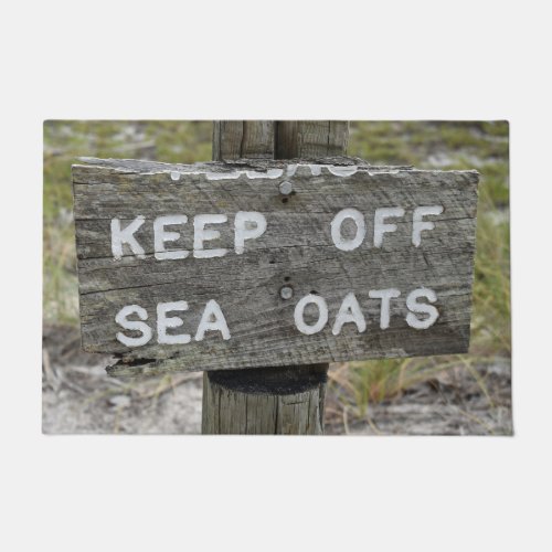 Keep Off Sea Oats Sign Doormat