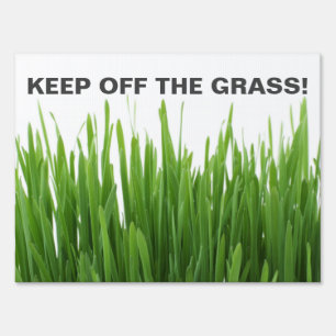 KEEP OFF THE GRASS / LAWN Photograph Warning Sign