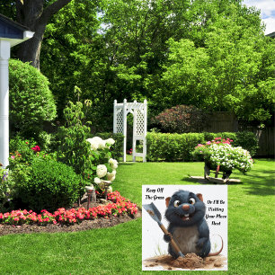 Keep Off The Grass Mole  Sign