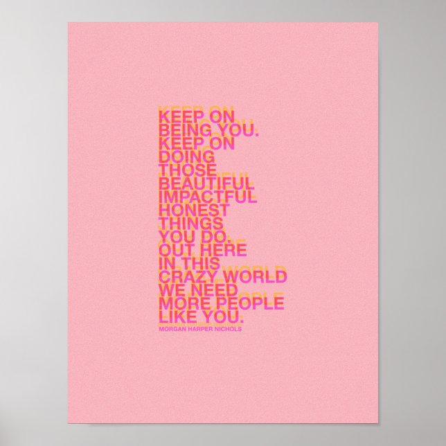 Keep on being you poster (Front)