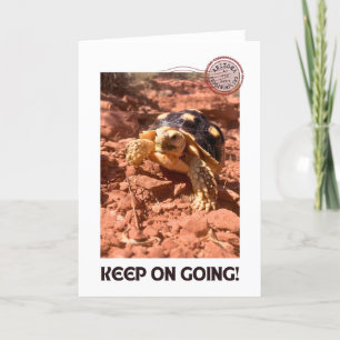Keep on Going Inspirational coddiwompling Turtle Letterpress Thank You Card