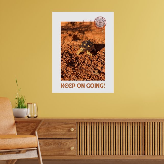 Keep on Going Motivational coddiwompling Tortoise Poster (Living Room 2)