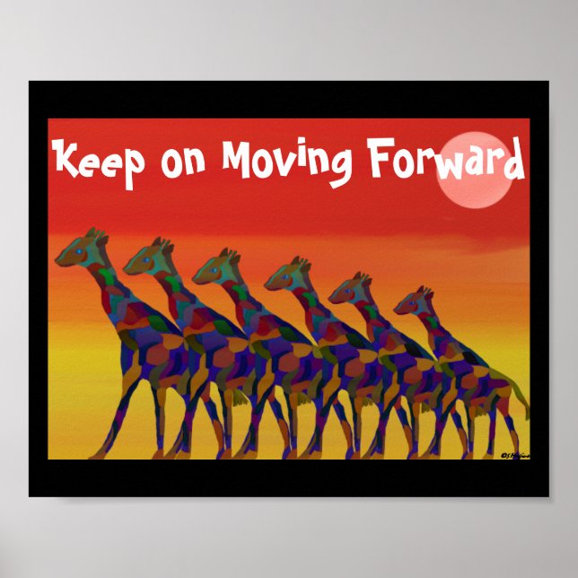 Keep on Moving Forward Motivation Poster (Front)